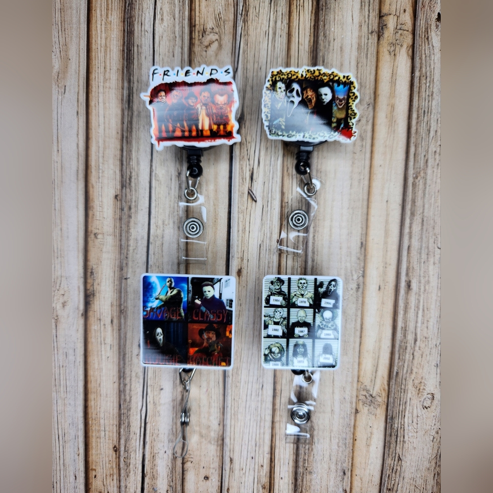 Horror Villian Badge Reel Lot of 4‎
